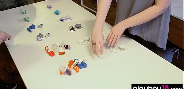 Two hot amateur real american couples testing their new sex toys